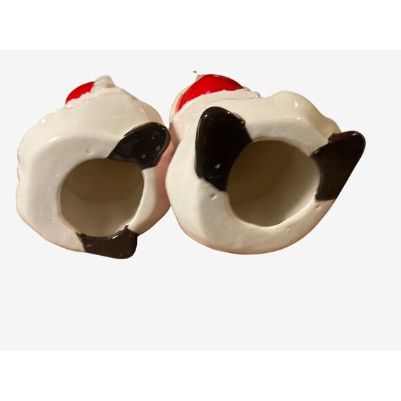 Christmas Ceramic Candle Holder Set of Two Children Caroler Figures - Picture 9 of 14